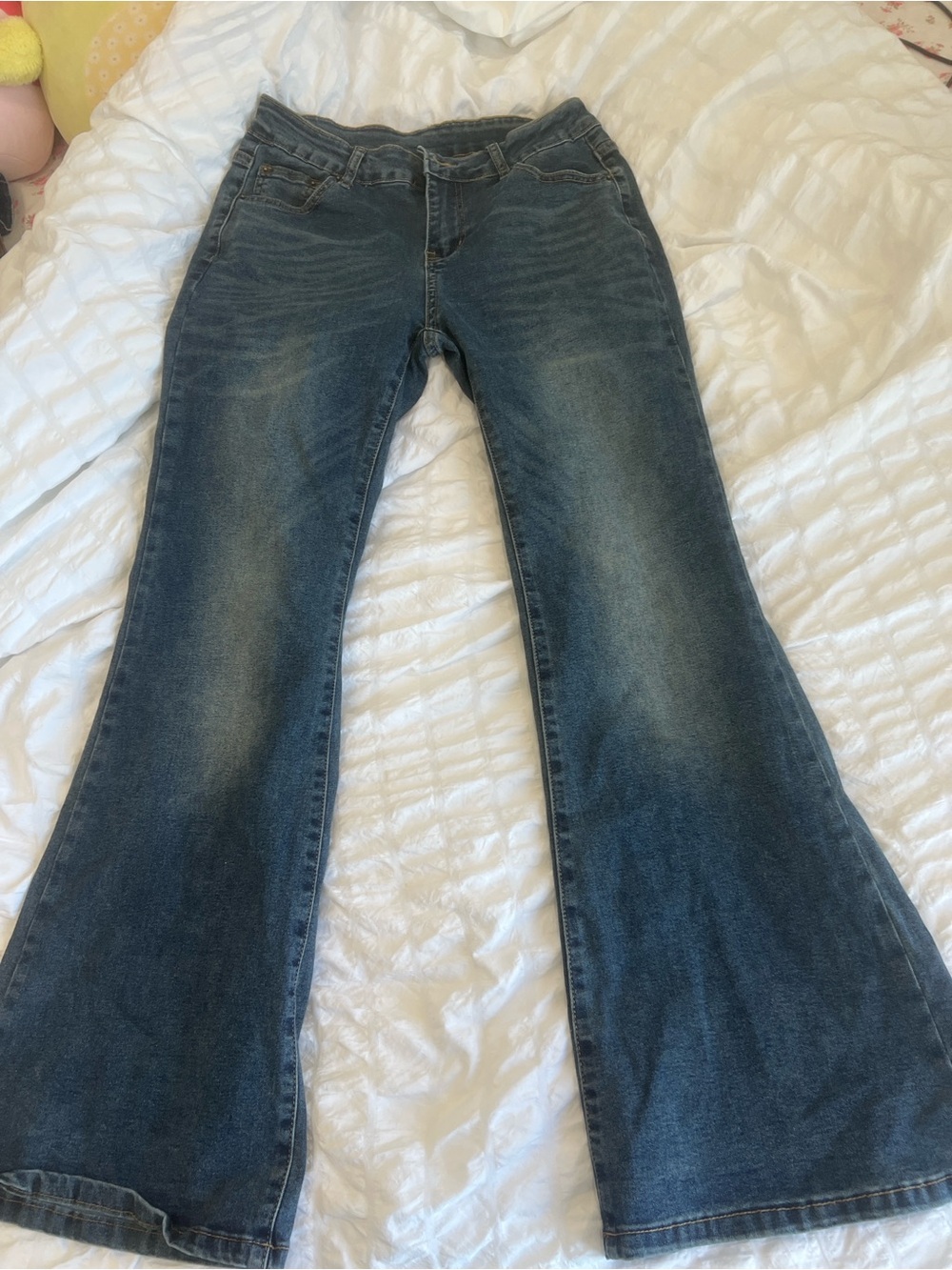 Classic Dark Blue Flare Jeans - Women
